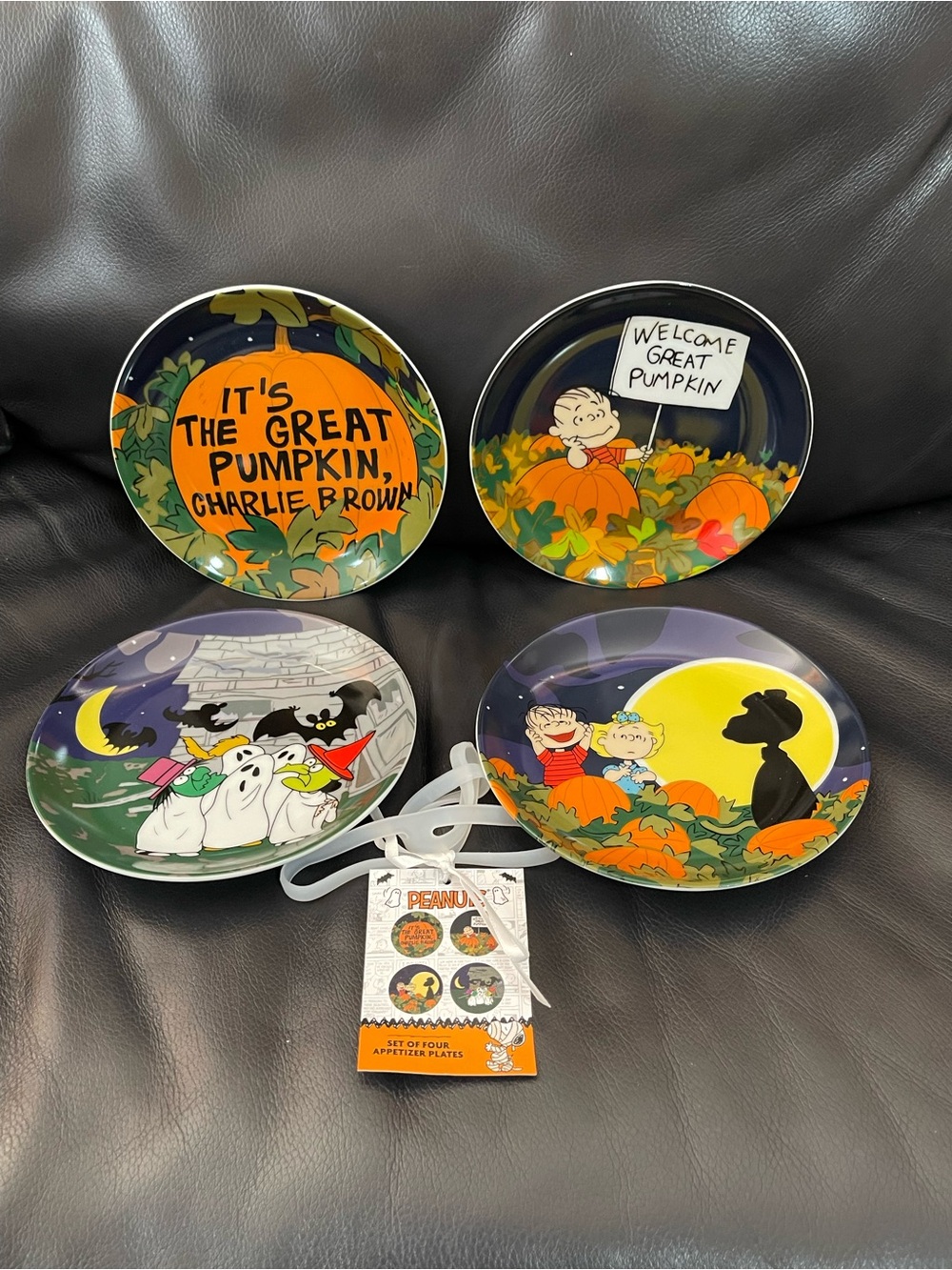 Halloween Peanuts Great Pumpkin Appetizer Plates, set of 4